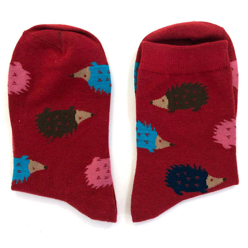 Hedgehog Socks - Red